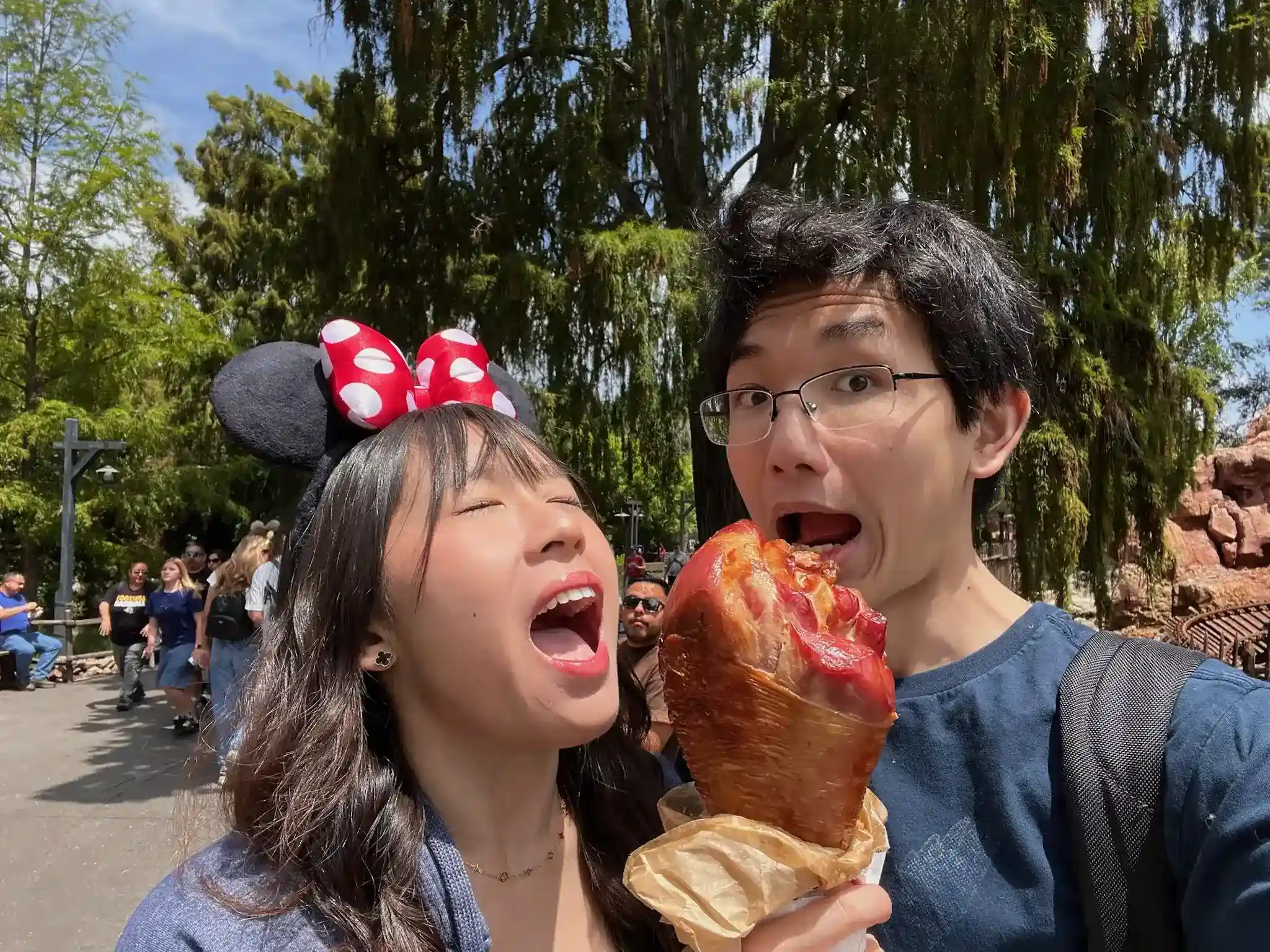 Eating turkey leg